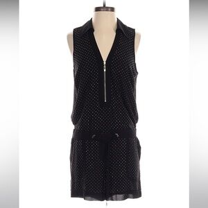 Cache Black Romper with Gold Dots
